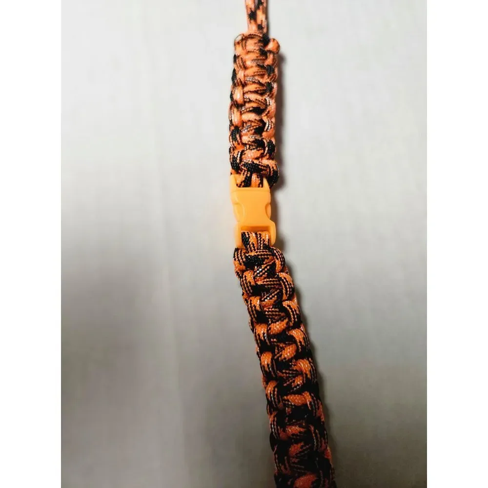 Paracord Keychain Lanyard Orange‎ and Black New